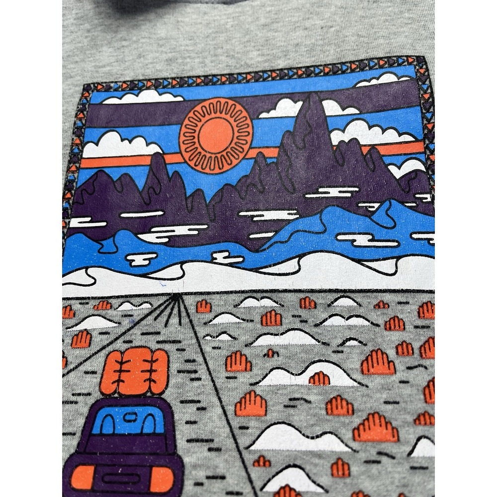 Patagonia Mens Small Summit Road Gray Hoodie Sweatshirt Fleece Graphic - Picture 3 of 8